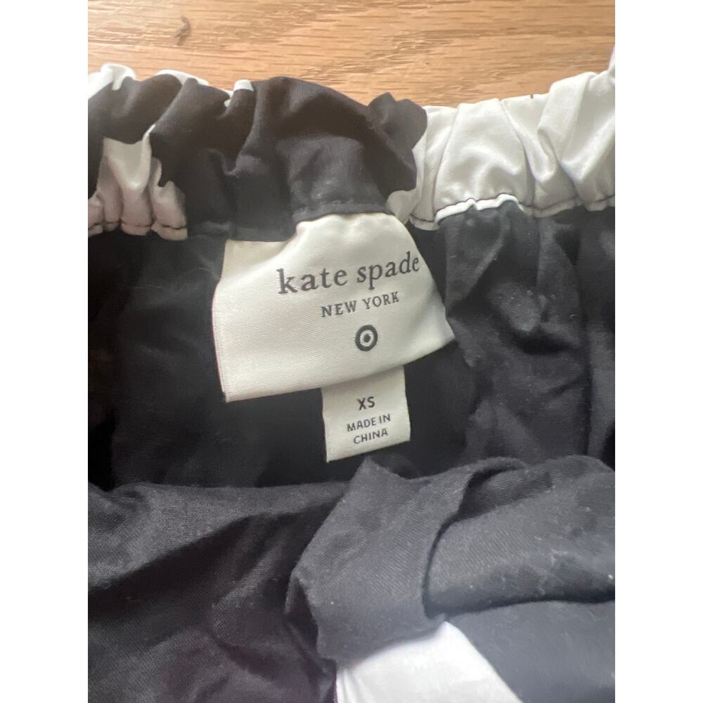 Kate Spade Black and White Floral A-Line Skirt - Picture 5 of 8